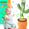 Dancing Talking Cactus Toy for Baby Toddler, Boys Girls Gifts Singing Mimicking Recording Repeating What You Say Baby Toys with 120 English Songs (Adjustable Volume)