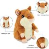 Talking Hamster, Interactive Stuffed Plush Animal Talking Toy Cute Sound Effects with Repeats Your Said Voice, Best Buddy for Kids Gift Age 3+ (Brown)