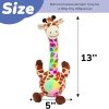 Hopearl Glowing Dancing Giraffe, Repeating Talking Interactive Animated Toy, Wriggling Singing Mimicking, Electric Light Up, Brown, 13''