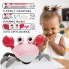 Pbooo Tummy Time Crawling Crab Baby Toy 3-6 Months Learning Walking Dancing Crab Toys for Babies 6-12 9-12 12-18 Months,Infant Toddler Development Toys Age 1-2 1st Birthday Gift