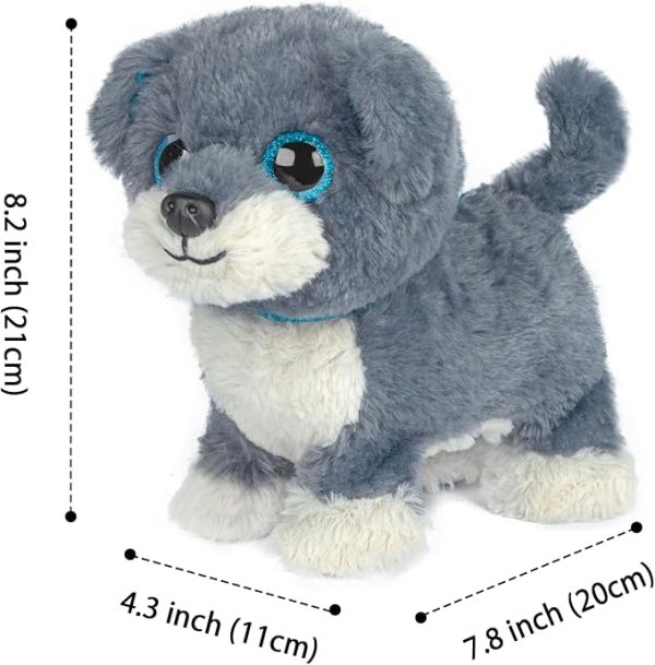YH YUHUNG Walking and Barking Dog Toy Pet with Remote Control Leash Walking Puppy Toys for Kids Electronic Pets for Girls (Blue)