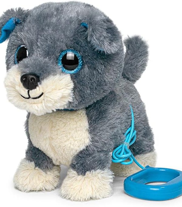 YH YUHUNG Walking and Barking Dog Toy Pet with Remote Control Leash Walking Puppy Toys for Kids Electronic Pets for Girls (Blue)