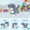 WorWoder Plush Husky Dog Toy Puppy Electronic Interactive Pet - Walking, Barking, Tail Wagging, Stretching Companion Animal for Kids