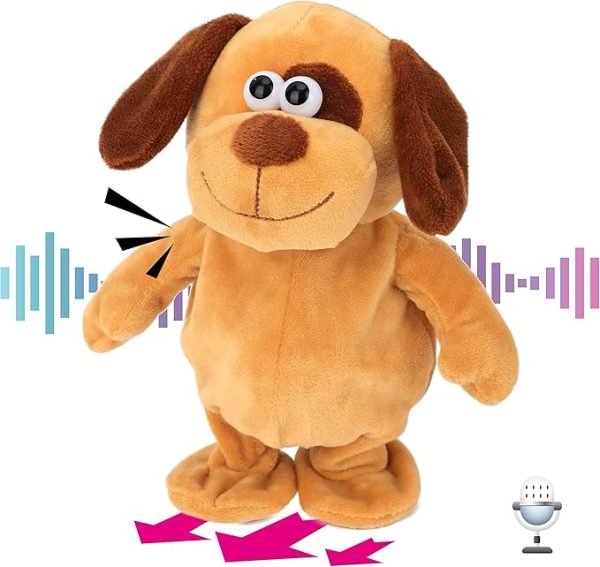 Hopearl Talking Dog Repeats What You Say Walking Puppy Electric Interactive Animated Toy Speaking Plush Buddy Gifts for Toddlers Birthday, 8'' (Copy)