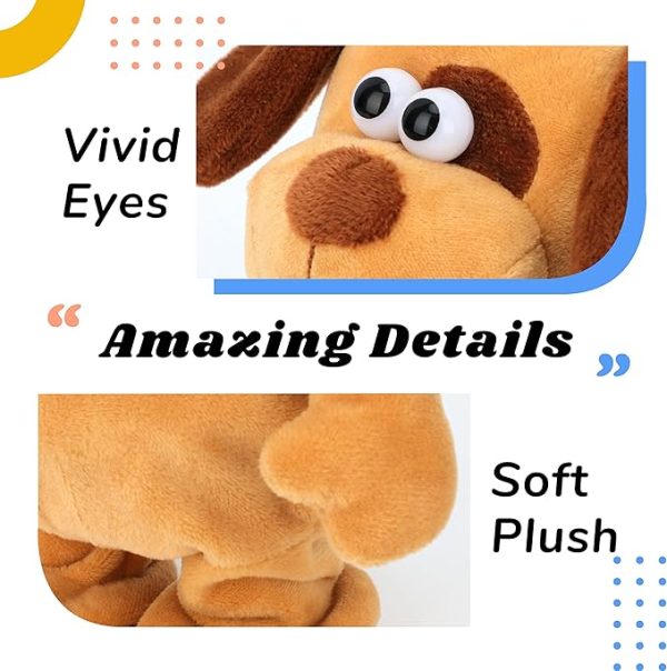 Hopearl Talking Dog Repeats What You Say Walking Puppy Electric Interactive Animated Toy Speaking Plush Buddy Gifts for Toddlers Birthday, 8'' (Copy)