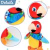 Hopearl Talking Parrot Repeats What You Say Walking Electric Interactive Animated Toy Speaking Plush Buddy Gifts for Toddlers Birthday Festival Holiday, 8''
