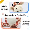 Hopearl Glowing Dancing Giraffe, Repeating Talking Interactive Animated Toy, Wriggling Singing Mimicking, Electric Light Up, Brown, 13''