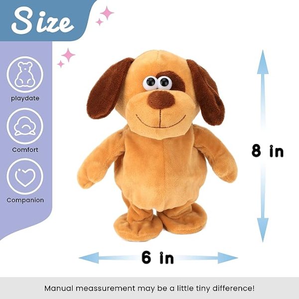 Hopearl Talking Dog Repeats What You Say Walking Puppy Electric Interactive Animated Toy Speaking Plush Buddy Gifts for Toddlers Birthday, 8'' (Copy)