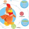 Hopearl Talking Chicken Repeats What You Say Walking Chick Electric Interactive Animated Toy Speaking Plush Buddy Gifts for Toddlers Birthday, 9''
