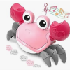 Pbooo Tummy Time Crawling Crab Baby Toy 3-6 Months Learning Walking Dancing Crab Toys for Babies 6-12 9-12 12-18 Months,Infant Toddler Development Toys Age 1-2 1st Birthday Gift